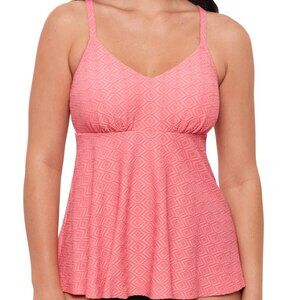 Swim Solutions Textured Underwire Tankini Top